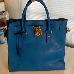 Authentic leather Michael Kors Hamilton large satchel bag